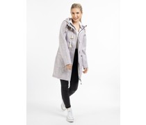 Strickfleece-Dufflecoat   meliert