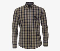 Freizeithemd  Regular Fit Baumwolle  kariert Button-Down