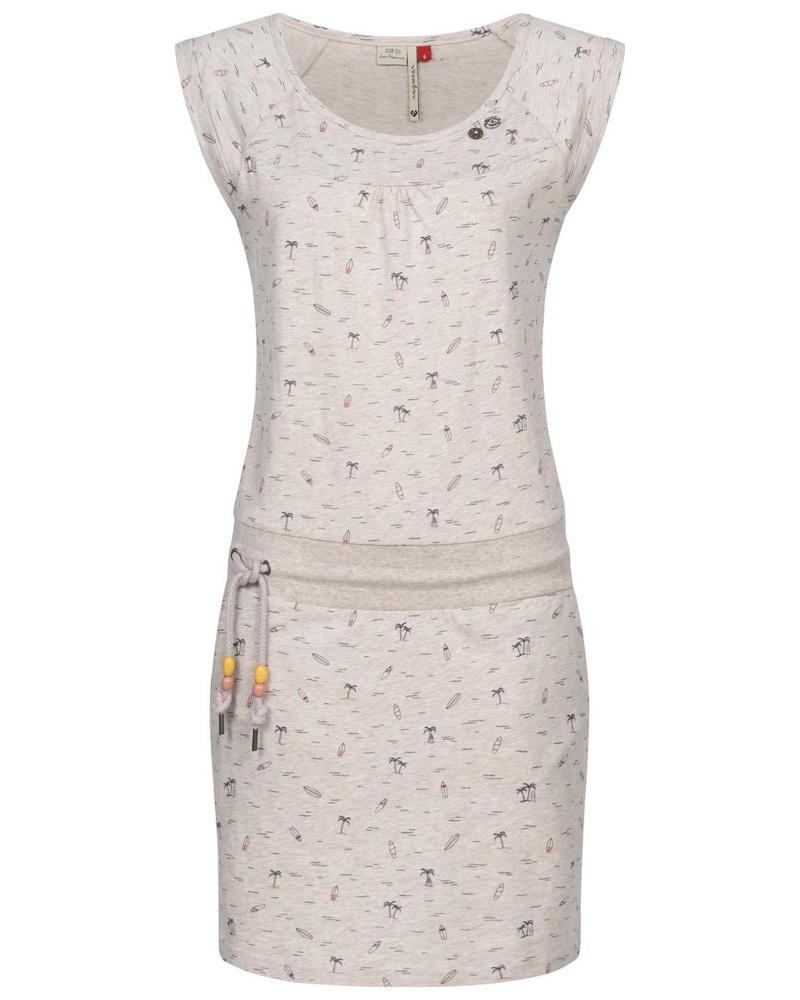 Ragwear Damen Sommerkleid Baumwolle gemustert