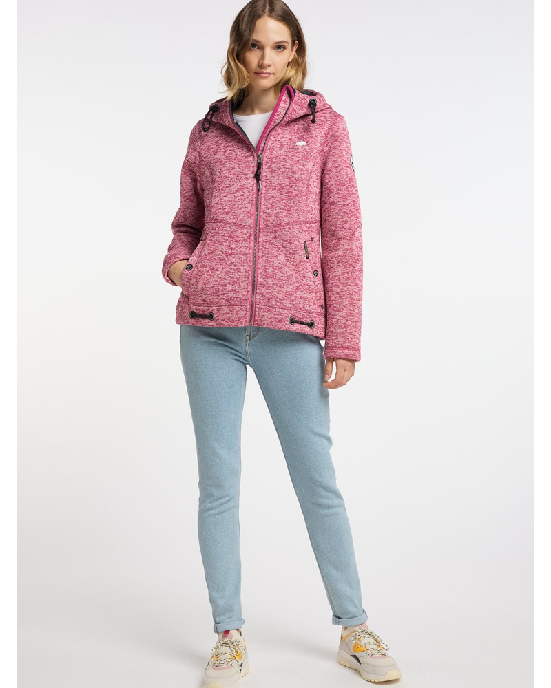 Schmuddelwedda Damen Strickfeecejacke himbeer meiert
