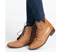 Stiefelette  Leder  gemustert