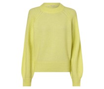 Pullover mit Mohair-Anteil  Feinstrick zitrone