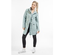 Strickfleece-Dufflecoat   meliert