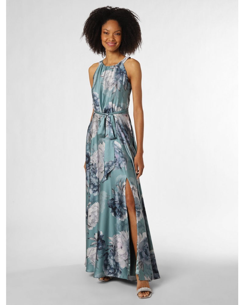 Swing Damen Abendkleid türkis gemustert Swing Damen Abendkleid türkis gemustert