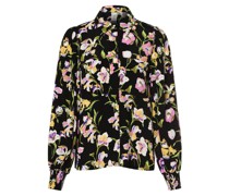 Bluse  Viskose schwarz gemustert