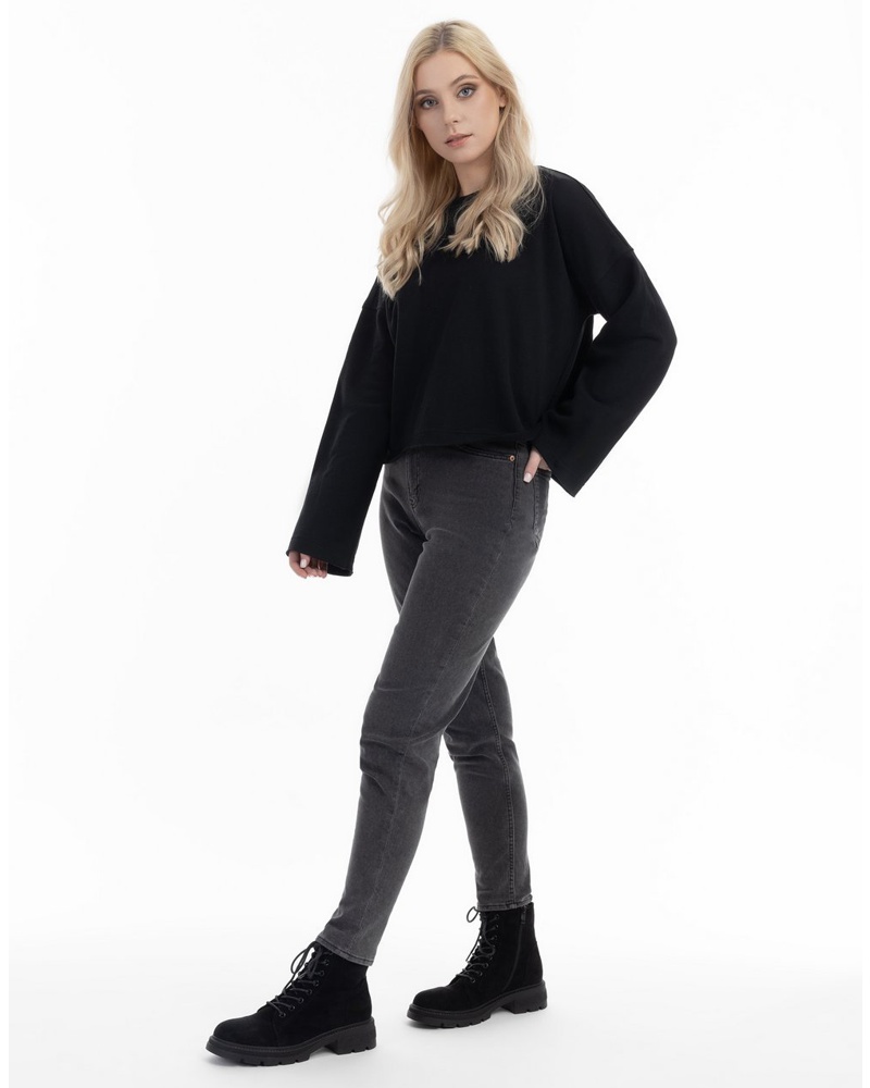 DreiMaster Damen Oversize Sweatshirt Baumwolle