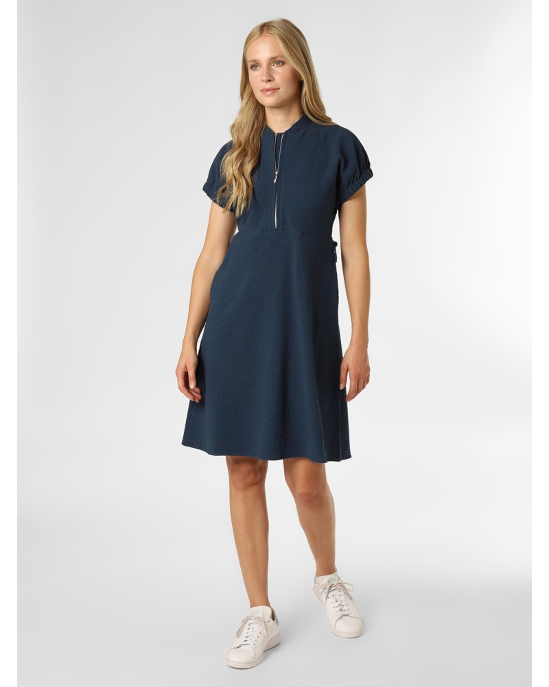 Lovely Sisters Damen Kleid Viskose petrol strukturiert