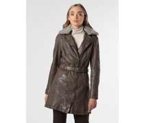 Ledermantel  taupe