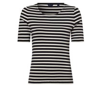 T-Shirt  Baumwolle marine gestreift