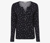 angarmshirt  Baumwoe marine gemustert