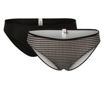 Slips im 2er-Pack  Mikrofaser schwarz gemustert