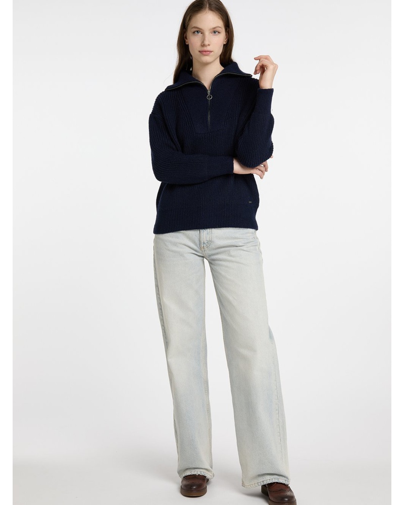 DreiMaster Damen Strickpullover marine