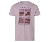 T-Shirt  Baumwolle flieder bedruckt
