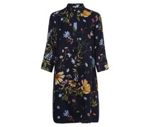 Leinenkleid  marine gemustert