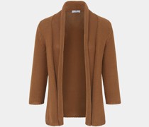 Strickcardigan  Baumwolle cognac