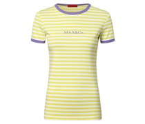 T-Shirt  Baumwolle limone gestreift
