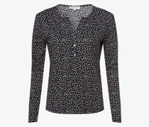 Langarmshirt  Jersey schwarz gemustert