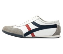 Sneakers aus Leder  ecru gestreift