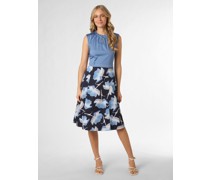 Kleid  Baumwolle blau gemustert