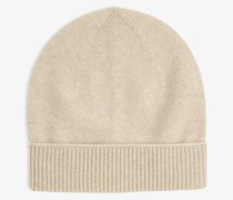 Pure Cashmere Mütze  Feinstrick sand