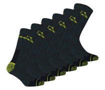 Socken 6er Pack Damen Baumwolle anthrazit gemustert