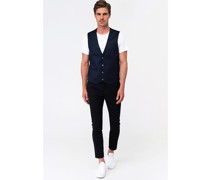 Weste  Regular Fit dark stone