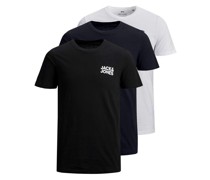 T-Shirt 3er Pack  Baumwolle schwarz