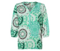 Shirt  Baumwolle grün gemustert