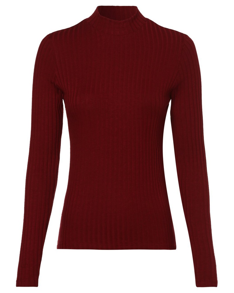 Franco Callegari Damen Langarmshirt Baumwolle bordeaux