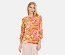 Casual-Bluse  Viskose mehrfarbig gemustert