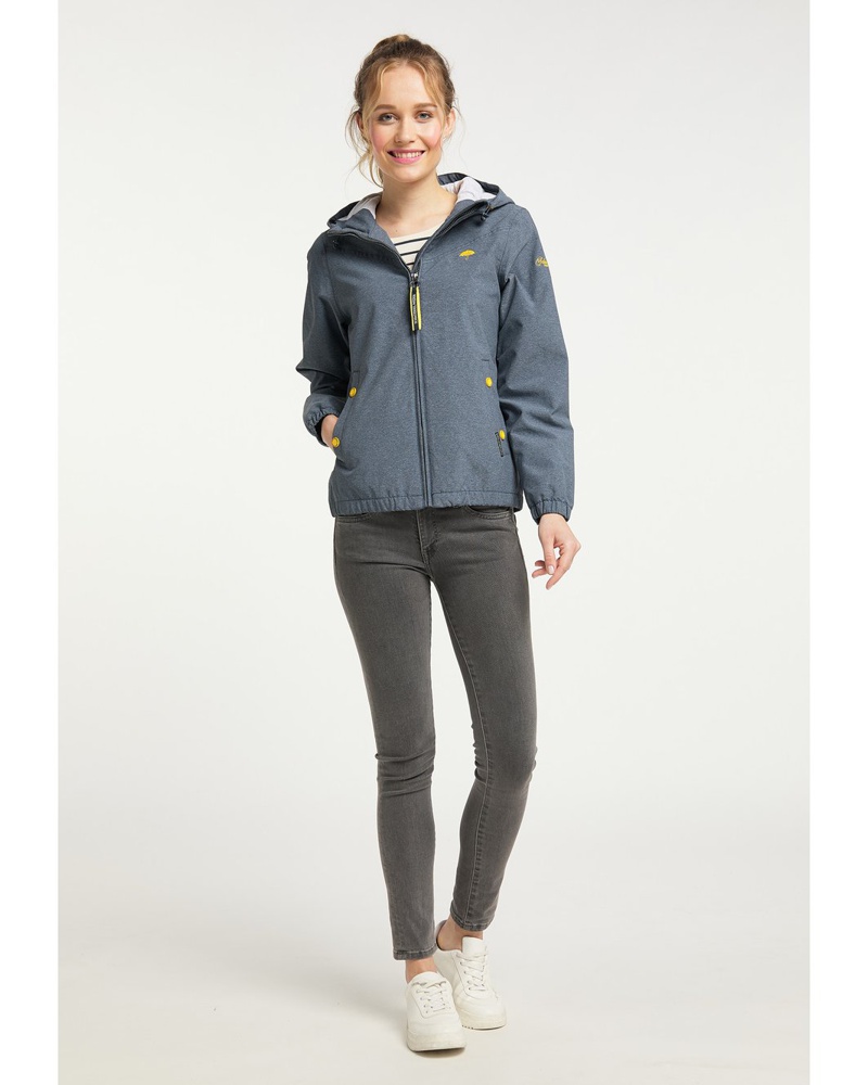 Schmuddelwedda Damen Regenjacke meliert