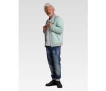 Jacke   Leder türkis