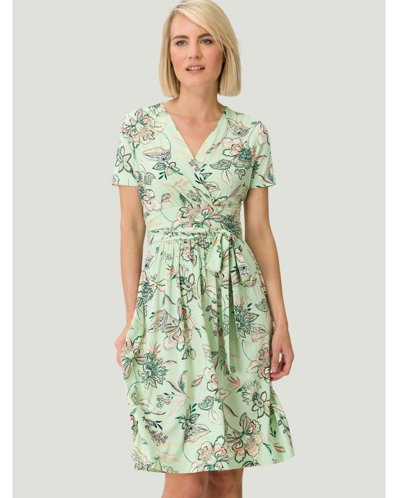 ZERO Damen Jerseykleid Viskose gemustert