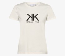 T-Shirt  Bauwolle ecru bedruckt