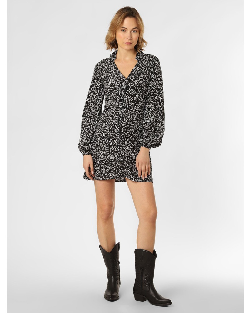 Tommy Hilfiger Damen Kleid Viskose schwarz gemustert