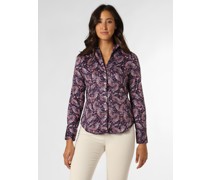 Bluse  Baumwolle marine gemustert