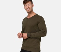 Strickpullover  Feinstrick khaki