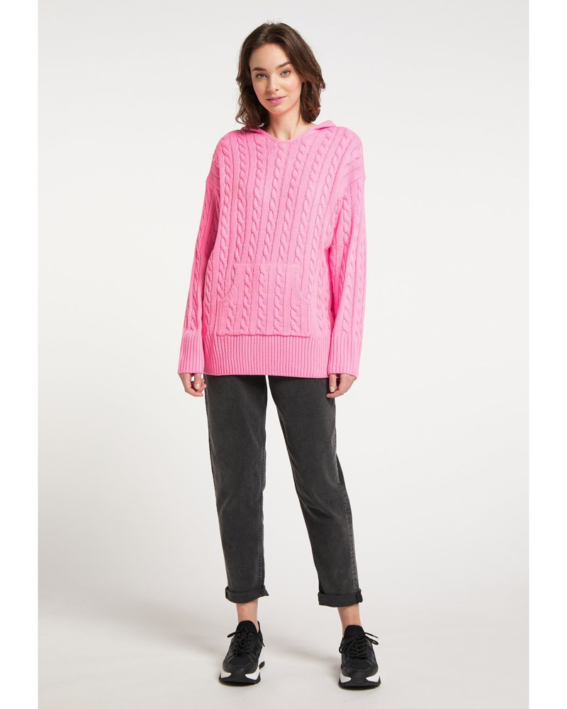 My Mo Damen Strickhoodie