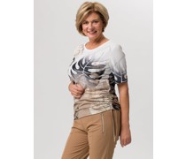 Shirt  Viskose braun gemustert