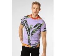 T-Shirt  Jersey lila gemustert