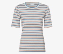 T-Shirt  Jersey hellblau gestreift