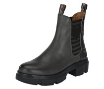 Chelsea-Boots  Leder anthrazit bedruckt