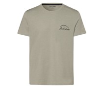 T-Shirt  Baumwolle schilf meliert