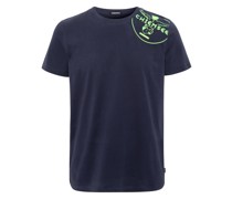 T-Shirt  Baumwolle marine bedruckt