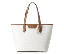 Shopper  Kunstleder weiß gemustert