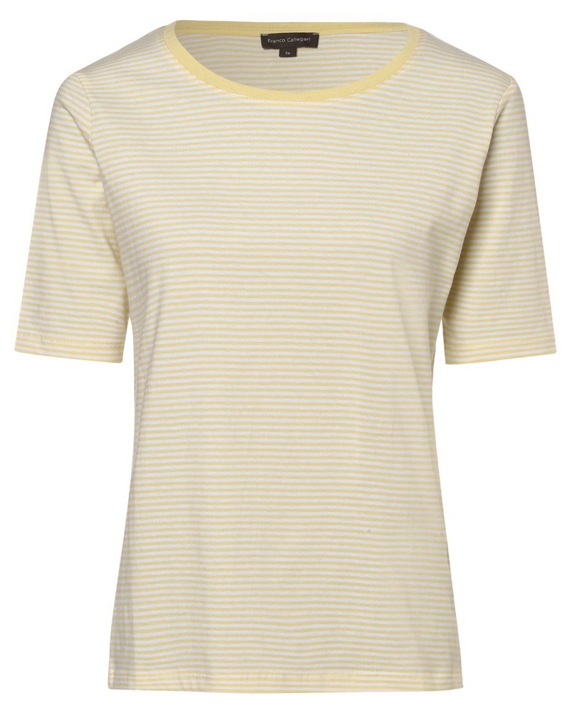 Franco Callegari Damen T-Shirt Baumwolle gestreift