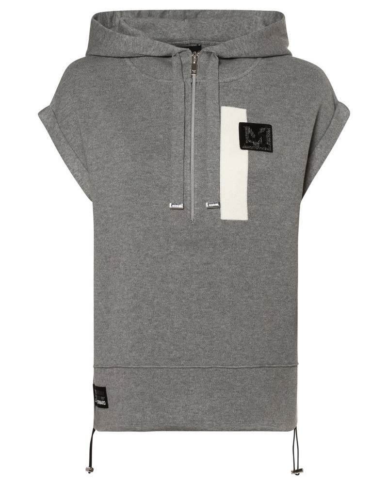 monari Damen Kapuzenshirt Feinstrick hell strukturiert