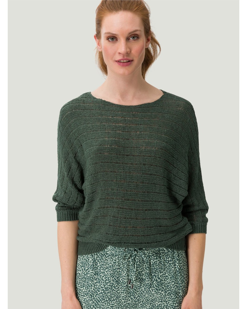 ZERO Damen Pullover oliv