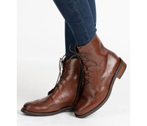 Schnürstiefelette  Leder