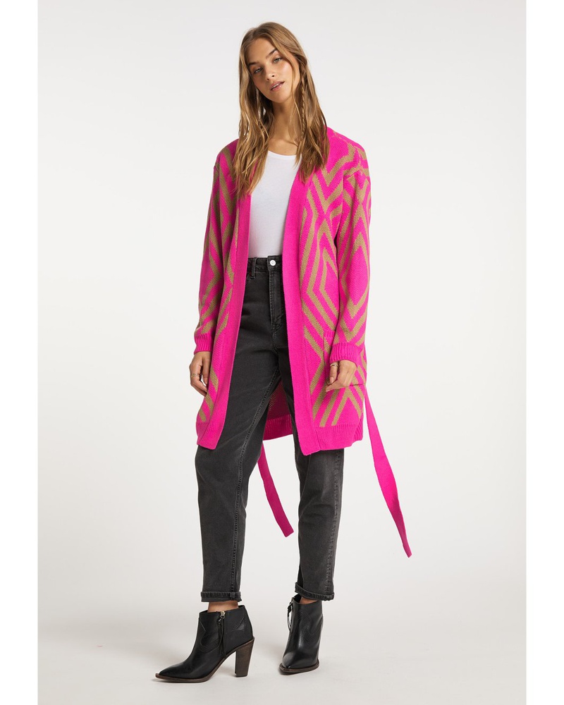 IZIA Damen Strickjacke gemustert